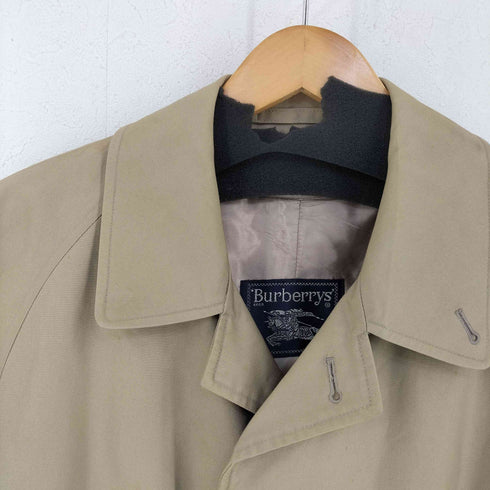 バーバリーズ BURBERRYS 70-80s 裏地ノバチェック ウールライナー 比翼 ステンカラーコート メンズ  34 REGULAR